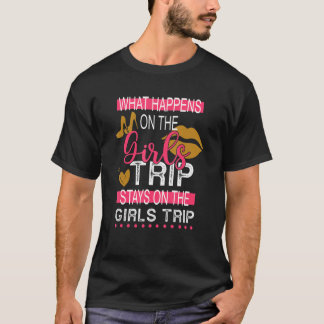 Camiseta O Que Acontece Na Viagem Das Raparigas Fica Nas Ra