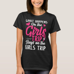 Camiseta O que acontece na viagem de garotas no final de se