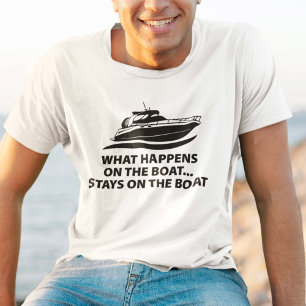 Camiseta O que acontece nas estadas do barco… no barco