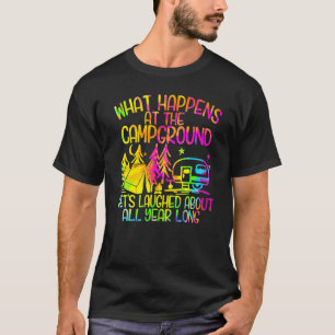 Camiseta O Que Acontece No Camping É Rido