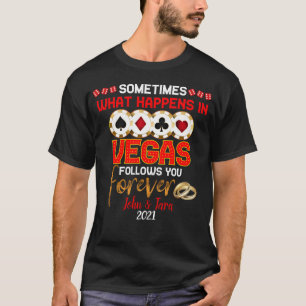 Camiseta O que acontece no Casal Casado do Aniversário de V
