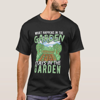 Camiseta O que acontece no jardim fica no jardim