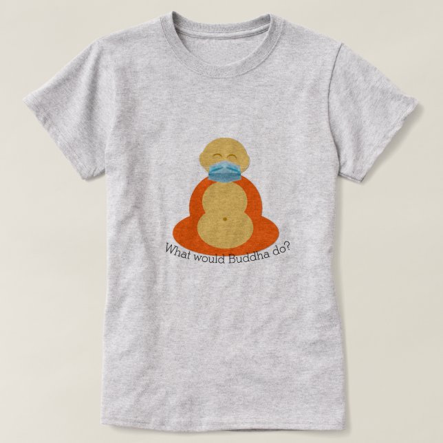 Camiseta O que Buddha faria? (Frente do Design)
