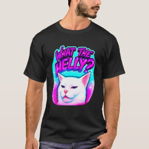 Camiseta O Que Diabos Gerador de Citação de Gato Meme Irôni
