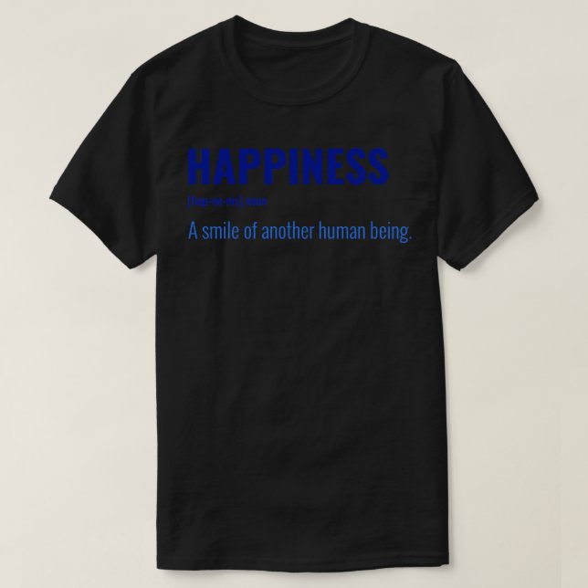 Camiseta O que é a felicidade (Frente do Design)