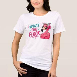 Camiseta O Que é a Manada - Óculos de Sol Flamingo Rosa Tro