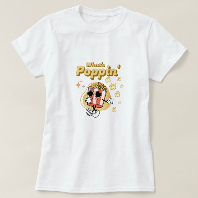Camiseta O que é caricatura de pipoca (Frente do Design)