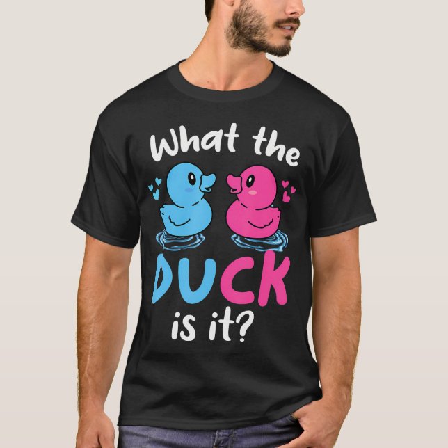 Camiseta O Que É Pato É O Sexo Do Bebê Revelação Bebê (Frente)
