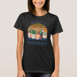 Camiseta O que é que o Fucculent Cactus Plant Gardening Ret