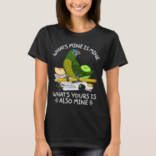 Camiseta O que é seu é meu papagaio, eu amei o Conure