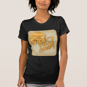 Camiseta O que é seu hamburguer engraçado da carne