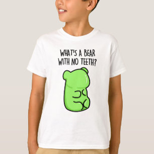 Camiseta O que é um urso sem dentes engraçados