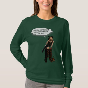 Camiseta O que é uma garota legal como eu fazendo em um lug