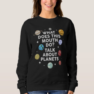 Camiseta o que esta boca faz falar sobre planetas planetas