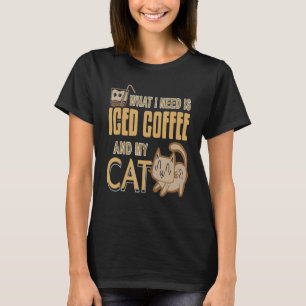 Camiseta O Que Eu Preciso É Café Com Licença E Meu Gato Pre