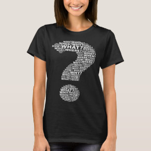 Camiseta O que eu questiono Mark Pontuation School Puzz