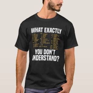 Camiseta O Que Exatamente Você Não Entende Taquigrafia de E