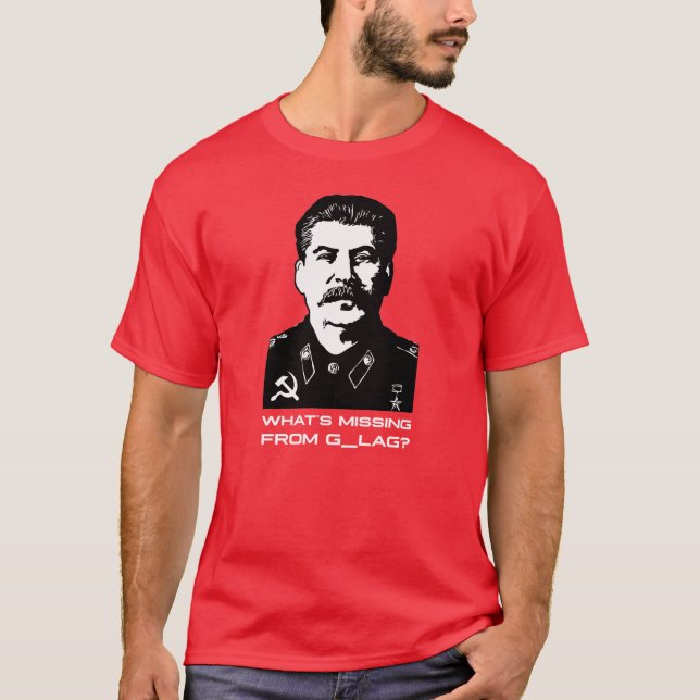 Camiseta O que falta de G_LAG? Joseph Stalin - Dark Hu (Frente)