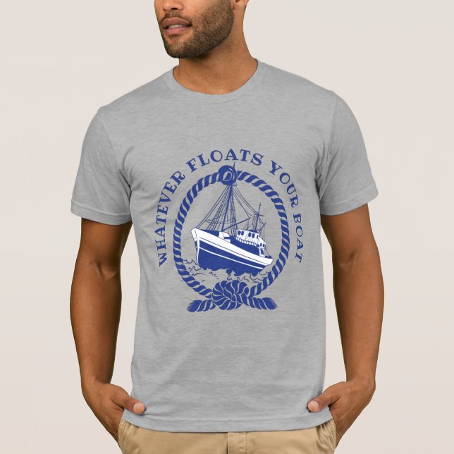 Camiseta O Que Faz Seu Barco Flutuar Náutico  (Frente)