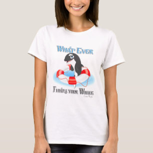 Camiseta O que flutuar na sua baleia