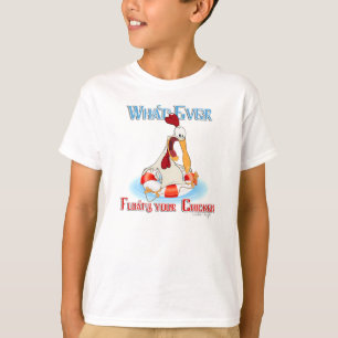 Camiseta O que flutuar no seu frango
