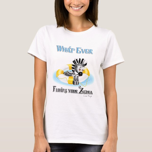 Camiseta O que flutuar no seu zebra 3 (Frente)