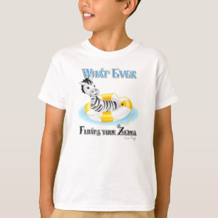 Camiseta O que flutuar no seu zebra 4