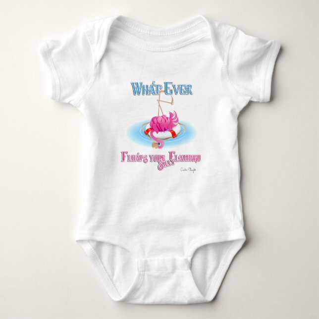 Camiseta O que flutuar seu Bobo Flamingo (Frente)