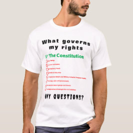 Camiseta O que governa meus direitos - A Constituição