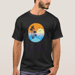 Camiseta O que há em cima praias palmeiras vidros de sol ma