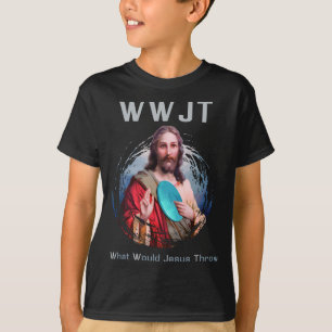 Camiseta O Que Jesus Jogaria Um Disco Engraçado Golf Para M