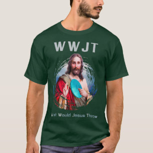 Camiseta O Que Jesus Jogaria Um Disco Engraçado, Golf T Me