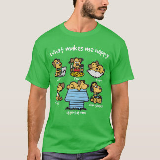 Camiseta O QUE ME FELIZMENTE CÃES Cachorro Cachorro Cachorr