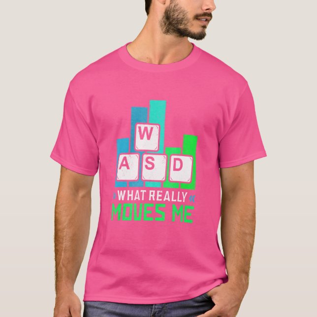 Camiseta O Que Me Move Para Jogos Teclado Wasd Desktop Pc G (Frente)