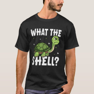 Camiseta O que o Shell tartaruga engraçado O que o Shell