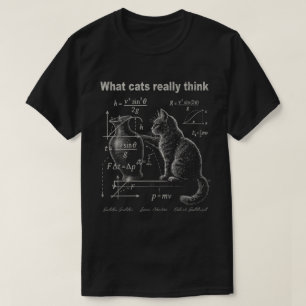 Camiseta O que os gatos realmente acham de física engraçada