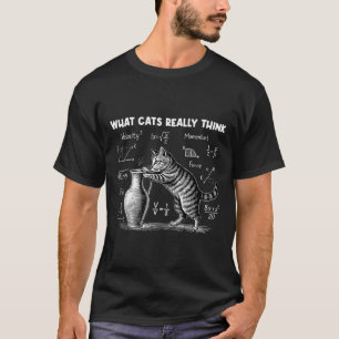 Camiseta O que os gatos realmente acham engraçado Física de