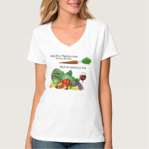 Camiseta O que os não vegetarianos acham que comemos...
