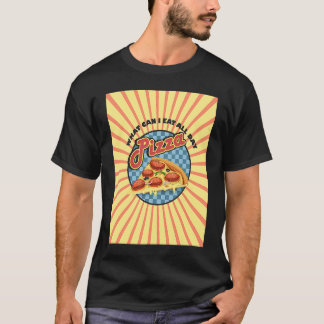Camiseta O que posso comer o dia todo é pizza comida pepper