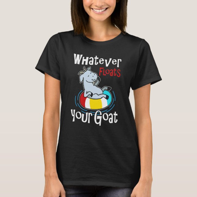 Camiseta O que quer que Flutue Seu Passeio de Balsa de Verã (Frente)