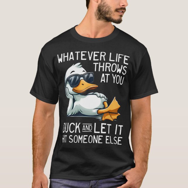 Camiseta O Que Quer Que Venha Até Você Agache e Deixe Ating (Frente)