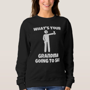 Camiseta O que sua avó vai dizer câmera sarcástica