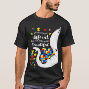 Camiseta O Que Te Faz Diferente Autismo Elefante Infantil M