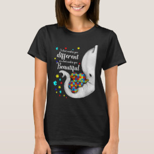 Camiseta O Que Te Faz Diferente Elefante Mãe Autismo