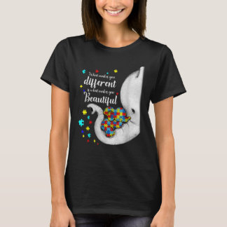 Camiseta O Que Te Faz Diferente Elefante Mãe Autismo