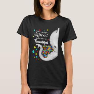 Camiseta O Que Te Faz Diferente Elefante Mãe Autismo Crianç