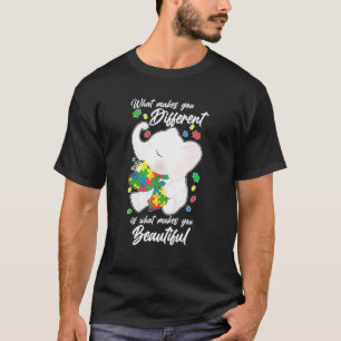 Camiseta O Que Te Faz Diferente Elefante Mãe Autismo Crianç