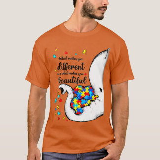Camiseta O Que Te Faz Diferente Elefante Mãe Autismo Crianç