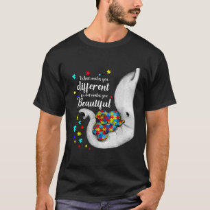 Camiseta O Que Te Faz Diferente Elefante Mãe Autismo Crianç