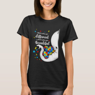 Camiseta O Que Te Faz Diferente Elefante Mãe Autismo Crianç